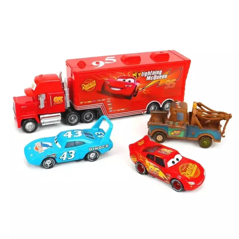12 pçs disney pixar carros caixa de presente metal diecast relâmpago mcqueen modelo carro brinquedo jackson tio caminhão menino brinquedos aniversário