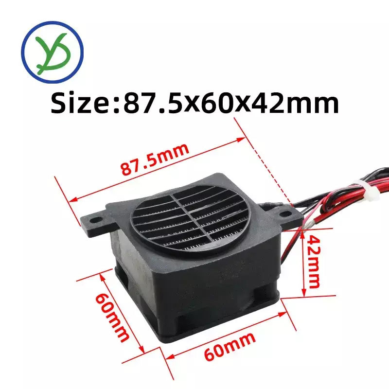 12v ~ 220v 70w ~ 400w aquecedor ptc cerâmica aquecedor de temperatura constante com ventilador ptc aquecedor elétrico incubação elemento de aquecimento de ar ptc
