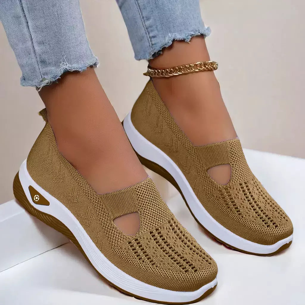 2025 tênis feminino respirável deslizamento em sapatos de caminhada malha baixa superior das mulheres sapatos vulcanizados sola macia sapatos femininos leves
