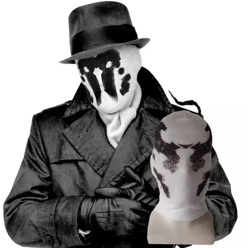 Rorschach máscara halloween inkblot máscaras watchmen traje cosplay máscaras anime mascarillas super-herói rosto máscaras festa adereços
