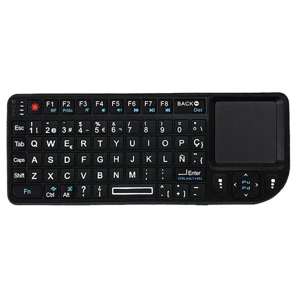 Mrsvi a8 mini teclado sem fio 2.4g 7 cores backlight touchpad mouse flashligt-portátil aplicável-perfeito para pc, caixa de tv inteligente