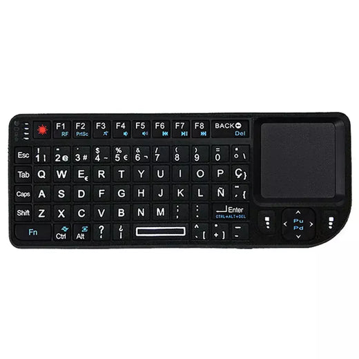 Mrsvi a8 mini teclado sem fio 2.4g 7 cores backlight touchpad mouse flashligt-portátil aplicável-perfeito para pc, caixa de tv inteligente