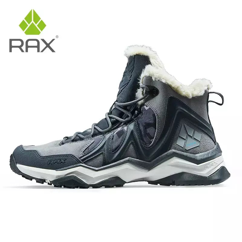 Rax à prova dwaterproof água caminhadas sapatos homens inverno ao ar livre tênis para homens botas de neve de pelúcia montanha botas de neve turismo ao ar livre sapato de corrida