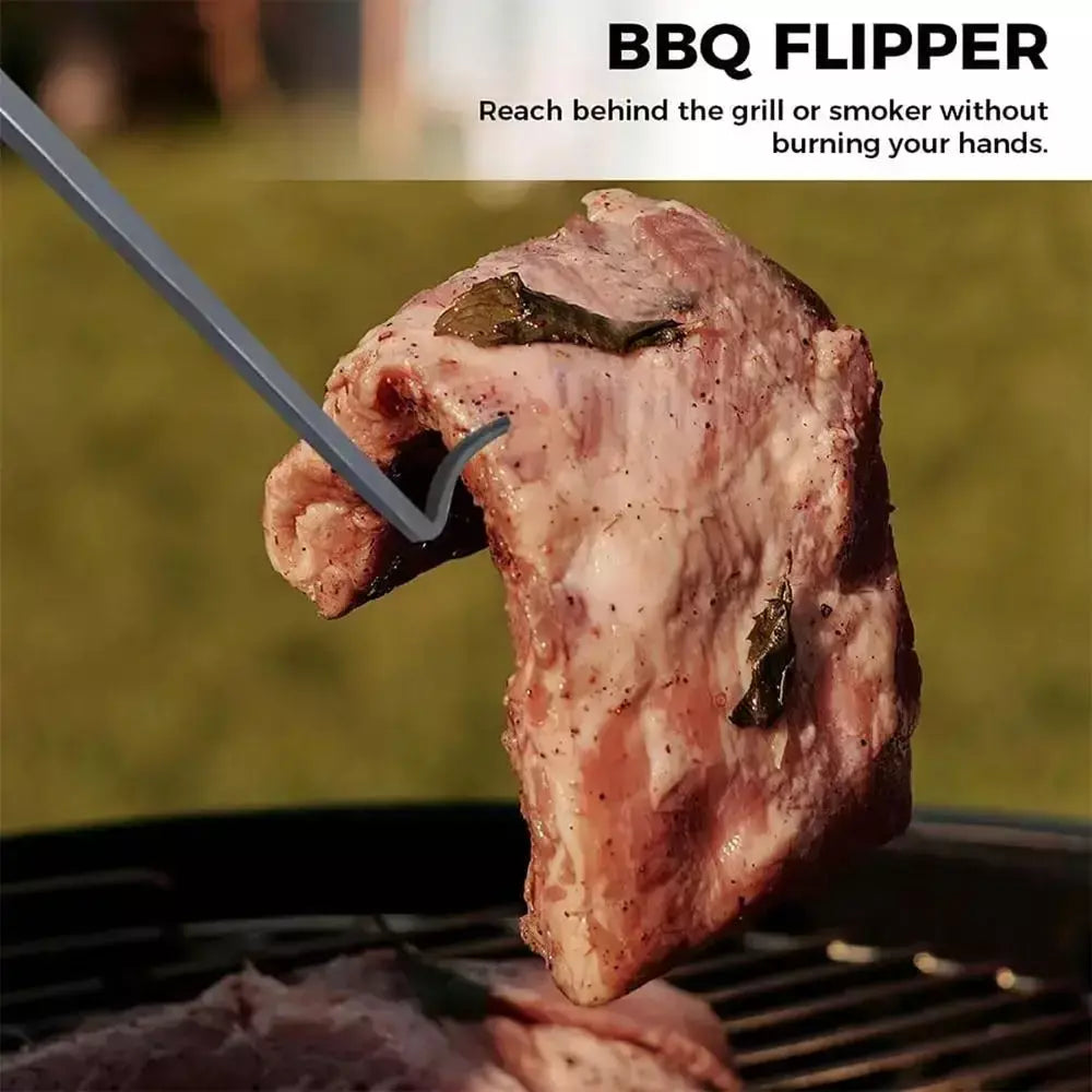 Novo aço inoxidável churrasco comida flipper grill acessórios cozinhar churrasco turners ganchos grelhar acampamento ao ar livre cozinhar churrasqueira
