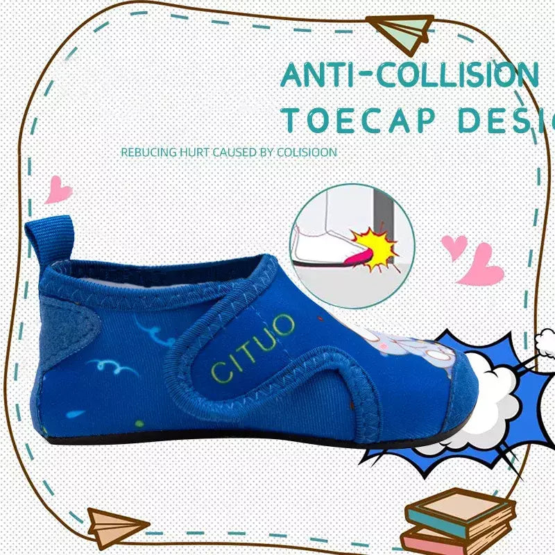 2024 novas crianças sapatos de praia meias de água meninos e meninas casa sapatos do bebê meias interiores dos desenhos animados unicórnio crianças chinelos