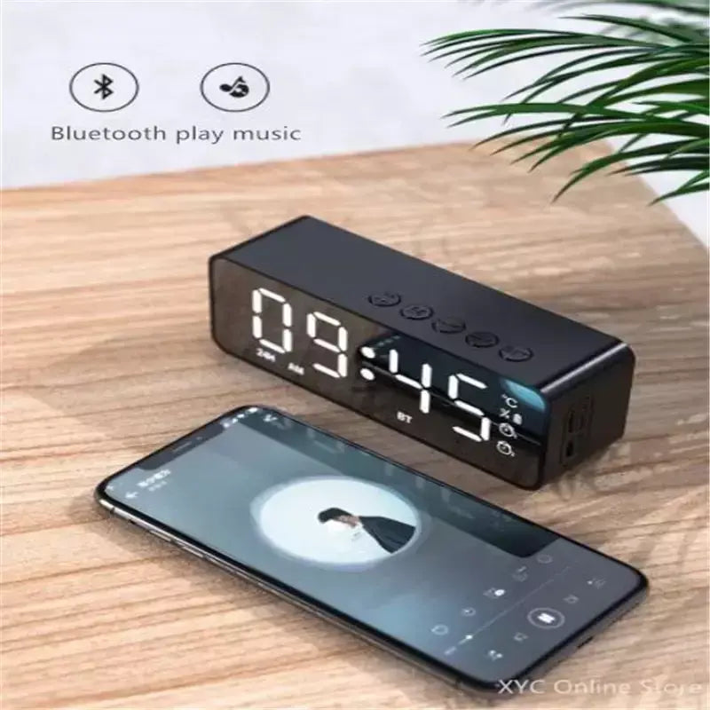 Altifalante Sem Fio Bluetooth Pequeno Mini Despertador Canhão Portátil Mini Voz Transmita o Cartão Insert Veicular Sistema De Áudio W