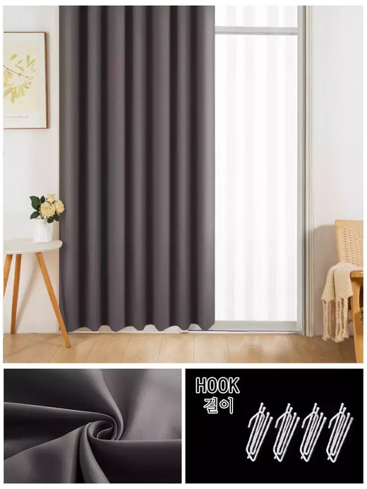 YanYangTian-Cortina Blackout para Decoração de Casa, Janela, Simples, Sólido, Mais grosso, Escuro, Sala de estar, Quarto