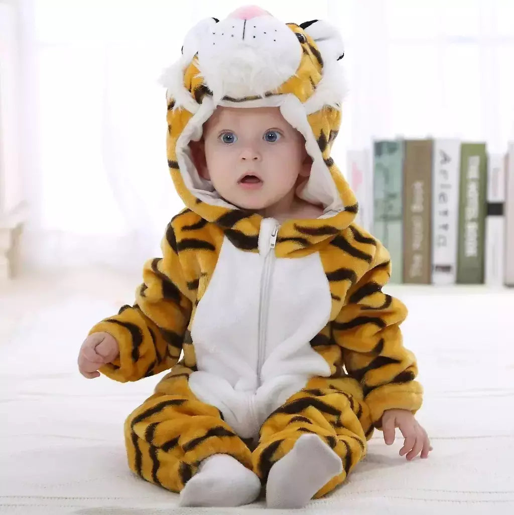 Macacão de flanela para bebés, Macacão Kigurumi, Macaco, Unicórnio, Vaca, Leão, Animal Cosplay, Pijama para 1 a 4 anos Crianças, Meninos, Inverno