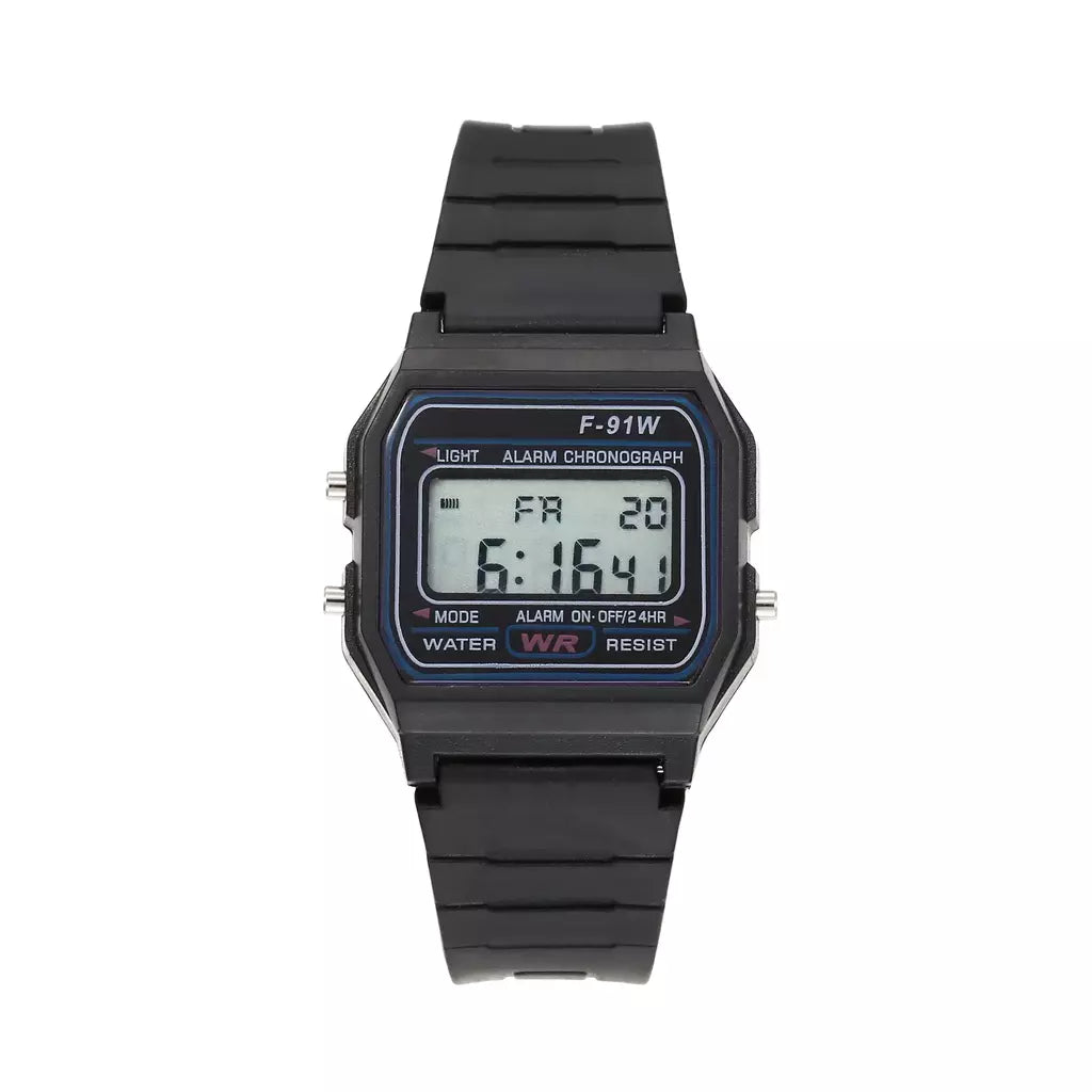 Novo esportes multifuncional crianças relógio feminino pulseira de borracha estilo F-91W relógio digital com alarme led backlight presente do estudante