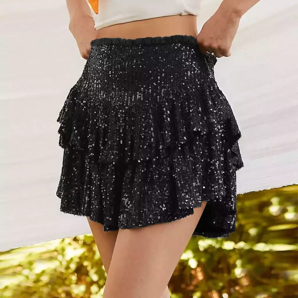 Mini saias plissadas de lantejoulas de cintura alta para mulheres, festa africana, roupas de noite, roupas sensuais dashiki, primavera, verão, 2022