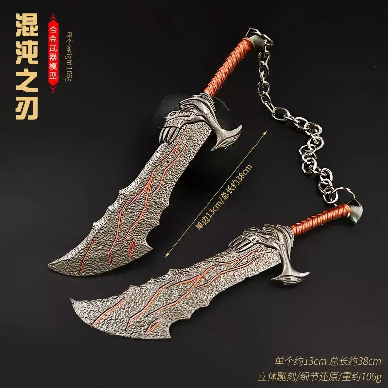 13 cm god of wars 5 jogo periféricos lâminas do caos metal artesanato arma modelo colecionável ornamentos criativo presentes de aniversário brinquedo