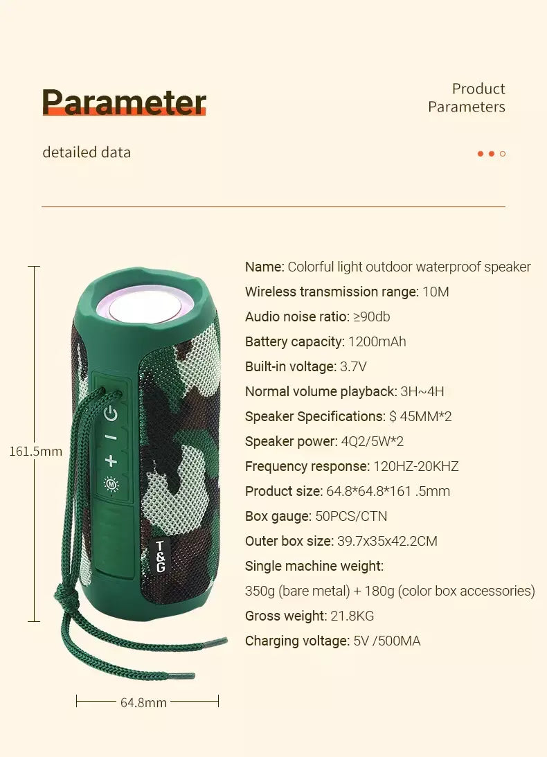 Alto-falante Bluetooth sem fio portátil, caixa de música, subwoofer handfree, baffe, FM, AUX, rádio, som, PC, TV, defletor