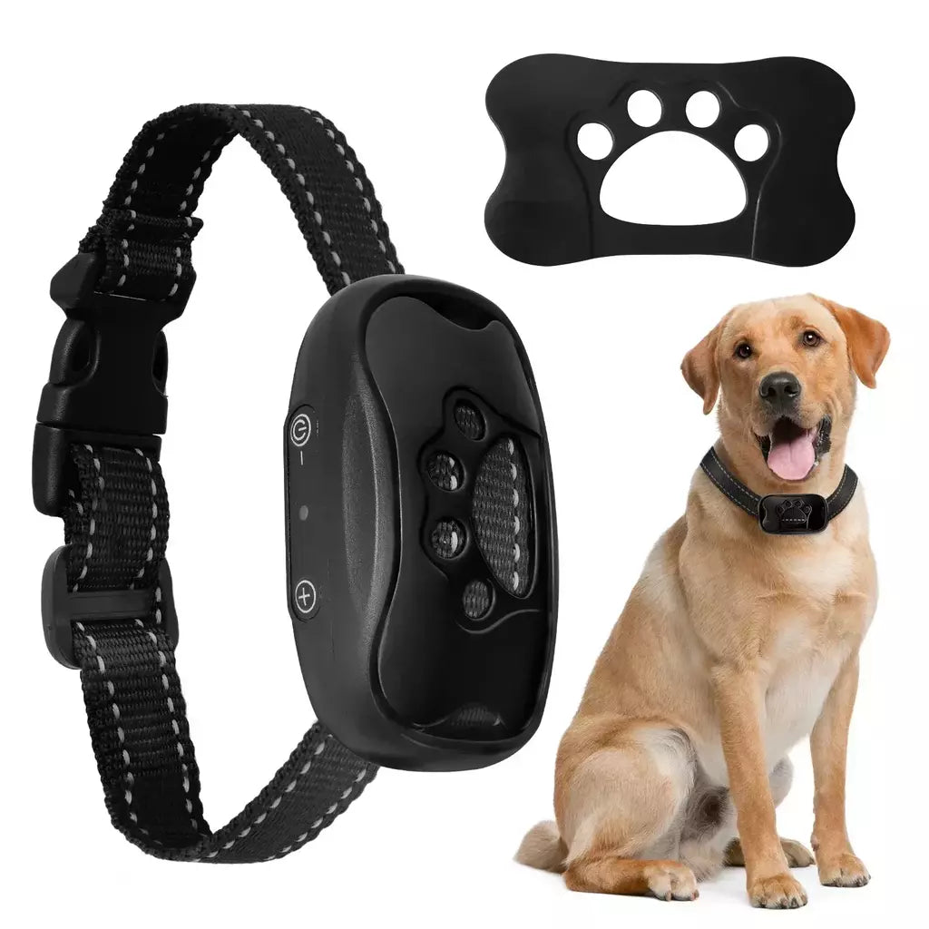 Cão de estimação anti latido dispositivo usb recarregável cães coleira treinamento ultra-sônico parar latido vibração anti latido coleira