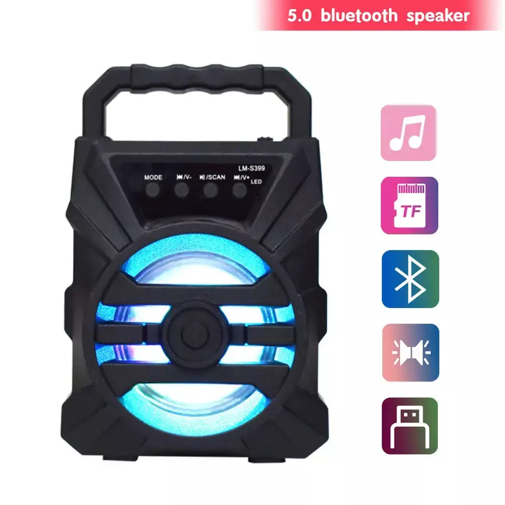 500mah alto-falante bluetooth caixa de som alto-falantes bluetooth de alta potência tf udisk karaokê subwoofers de som portátil para dançar