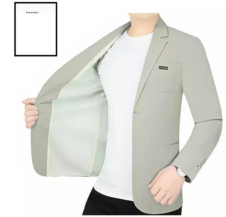 Blazers de negócios finos e respiráveis masculinos, casacos casuais, jaquetas de secagem rápida masculinas, alta qualidade, 4XL, verão, novo