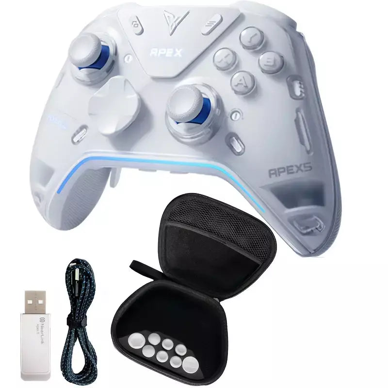 Flydigi apex 5 controlador gamepad sem fio gamepad para pc/switch/telefone/tv/tablet computador, doca de carregamento com tela rgb legal