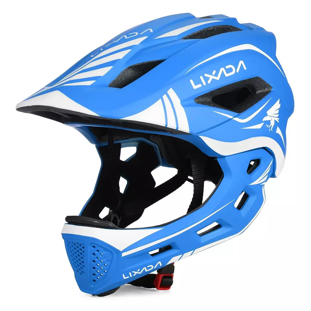 Lixada crianças 2-em-1 destacável capacete facial completo crianças esportes capacete de segurança da bicicleta equipamentos de proteção crianças capacete de ciclismo