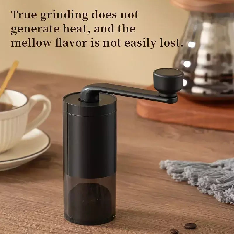 Moedor de café manual portátil, máquina manivela, moedor de feijão ajustável, viagem ao ar livre em casa, pequeno