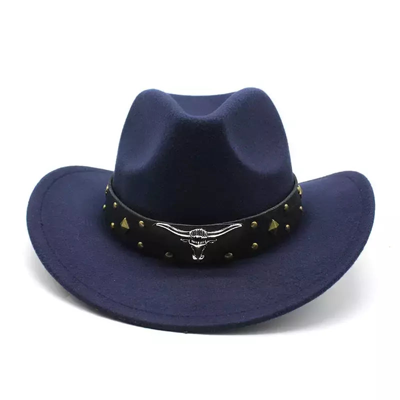 Mulheres e Homens Lã Ocidental Chapéu de Cowboy, Cavalheiro Senhora Jazz Cloche Sombrero Bonés, Tamanho Grande, Inverno, Outono, Novo, 2