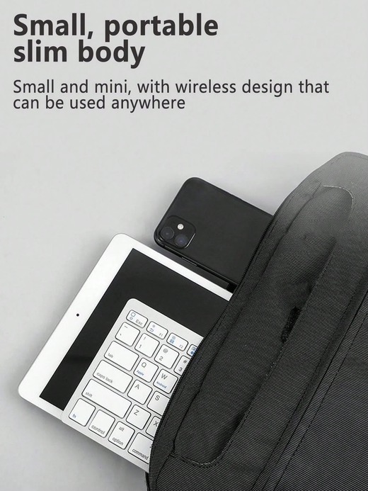 10 polegadas slim teclado sem fio, recarregável, silencioso, tablet, laptop, ipad, mini