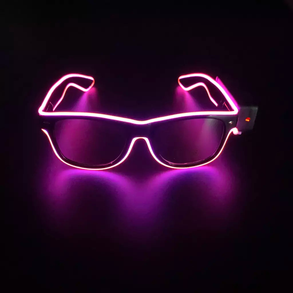 Novo legal sem fio brilhante led iluminar óculos para rave festival festa luminosa neon mosaico óculos de sol clube discoteca óculos