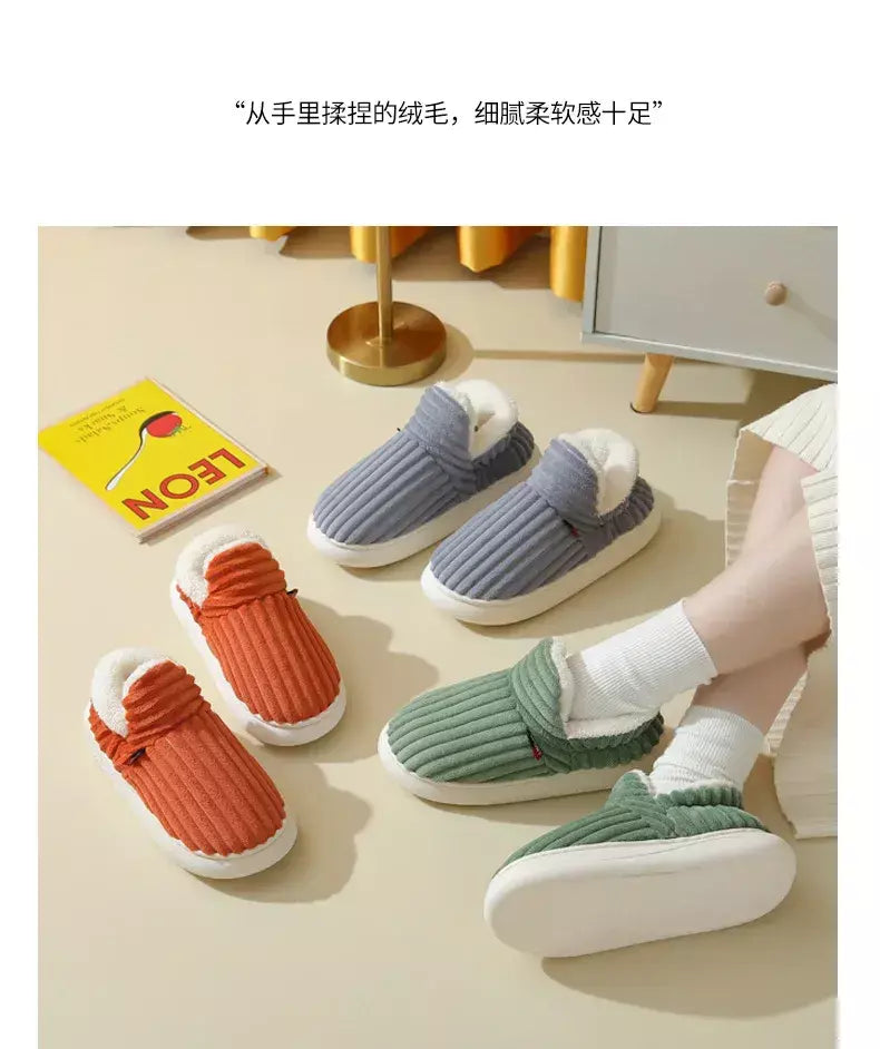 Pallene novos chinelos de pele para mulheres homens inverno peludo moda quente tornozelos de pelúcia aconchegante slides para casa interior sola macia sapatos de algodão