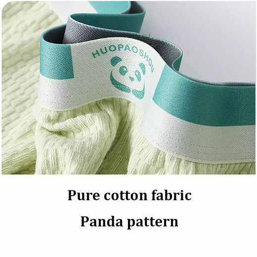 100% algodão macio solto respirável roupa interior masculina moda panda impressão sólida malha pj calças cintura alta elástica pijamas boxers