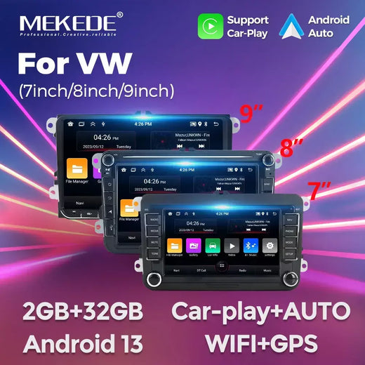 Mekede android autoradio para volkswagen passat b6 b7 golf 5 6 polo jetta skoda rádio do carro multimídia playergps wifi rds carplay