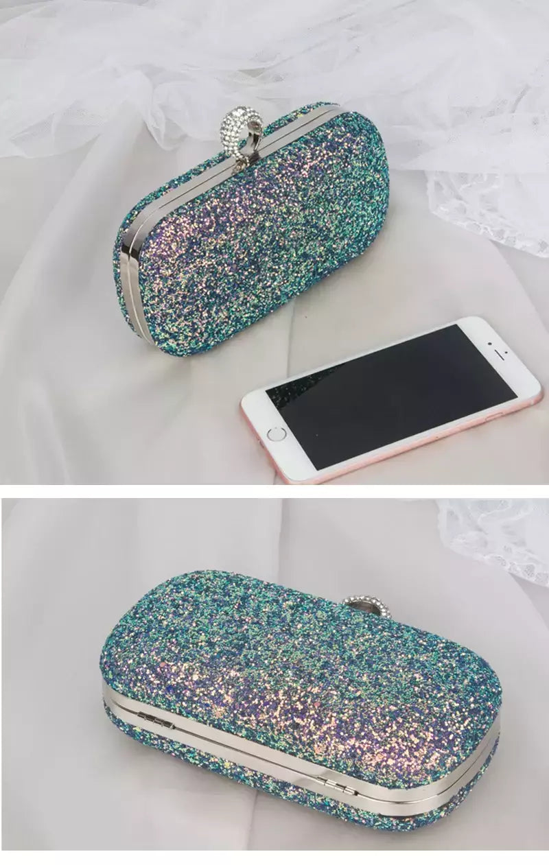 Evening Pink Clutch Purse Mulheres Bling Lantejoulas Bolsas 2023 Novo Designer De Moda Saco De Telefone De Luxo Crossbody Pequeno Saco De Designer