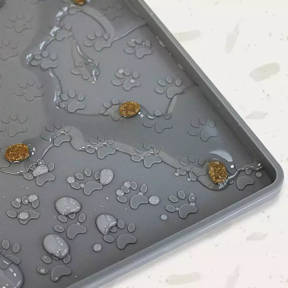 Pet placemat gato comida tigela esteira de alimentação do cão gato cão beber alimentação placemat silicone impermeável antiderrapante pet alimentador esteiras