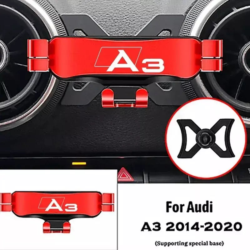 Suporte do telefone móvel do carro para audi a3 s3 8v 2014-2020 montagens de ventilação de ar suporte de navegação por gravidade gps acessórios do carro