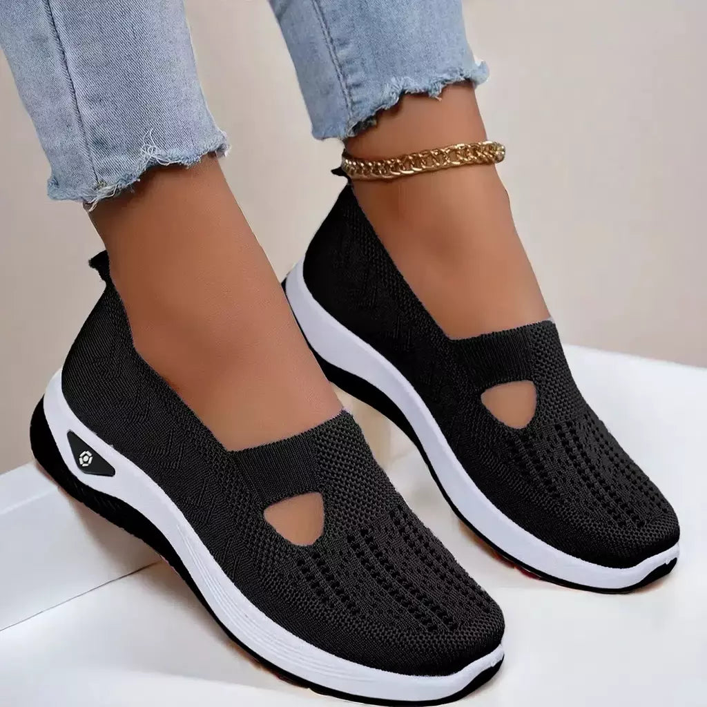 2025 tênis feminino respirável deslizamento em sapatos de caminhada malha baixa superior das mulheres sapatos vulcanizados sola macia sapatos femininos leves