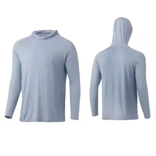 Huk vestuário de pesca roupas masculinas manga longa camiseta de pesca proteção solar uv respirável com capuz pesca
