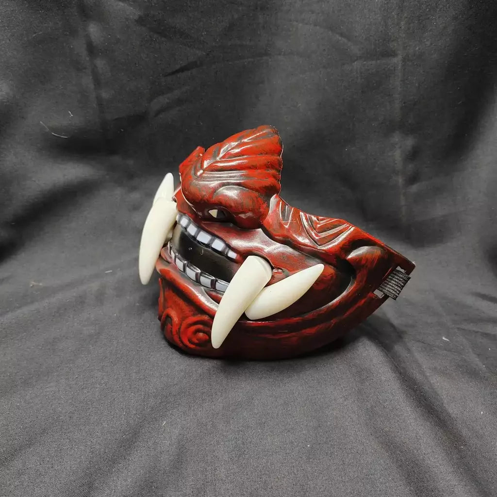 Halloween japonês samurai fantasma diabo máscara halloween diabo guerreiro role play horror diabo guerreiro prajna assassino máscara grossa