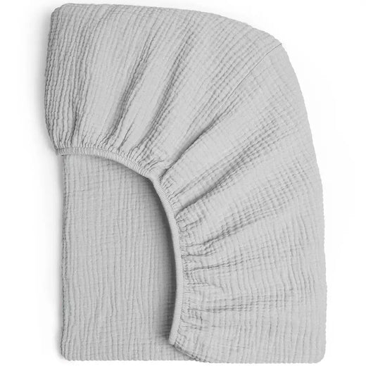 Conjunto de cama de algodão para bebê recém-nascido, cor lisa, musselina, berço cabido folha, lençol berço