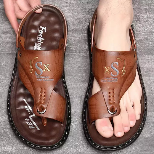 Sandálias dos homens Atacado de Verão de sola Macia Anti derrapante Sapatos de Praia dos homens Grande Nova flip-flops Casual Outwear Sandálias