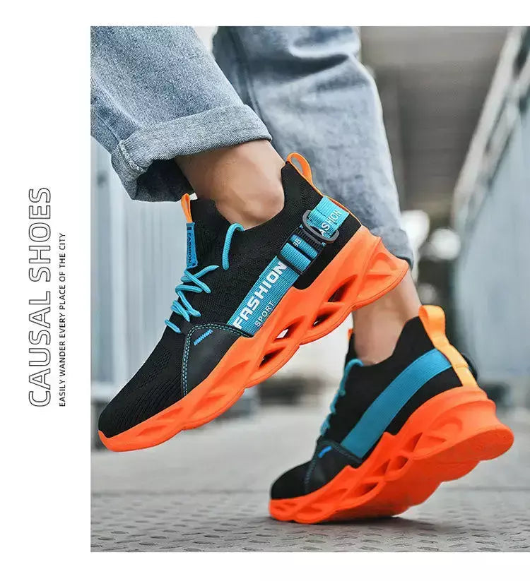 Venda quente moda roxo tênis casuais das mulheres dos homens lâmina tênis de corrida tamanho grande 48 luz respirável sapatos esportivos masculino malha tênis