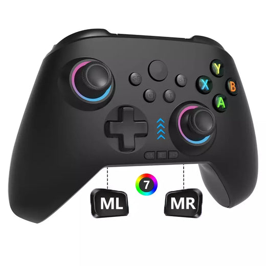 Controlador de interruptor/sem fio 2.4G com iluminação RGB/teclas de programação/joystick de corredor/obturador de corredor/vibração, gamepad Android