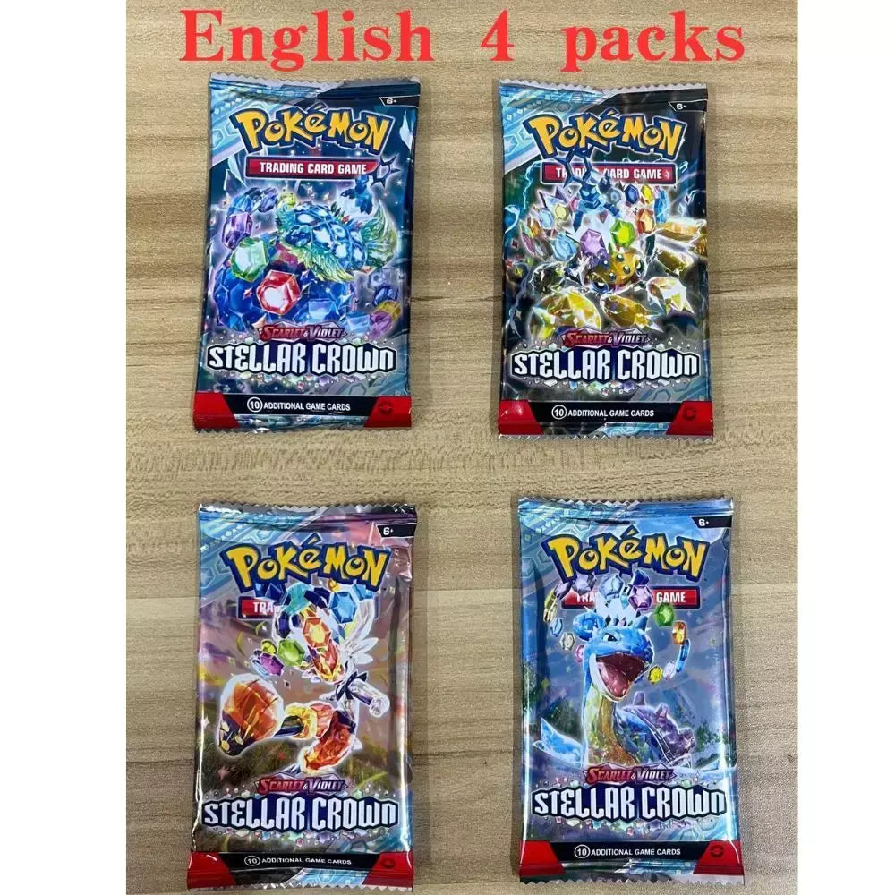 Evolutions prismáticas 360 peças cartão pokemon viagem juntos coroa stellar 151 ultra prisma inglês impulsionador cartão de transação de batalha