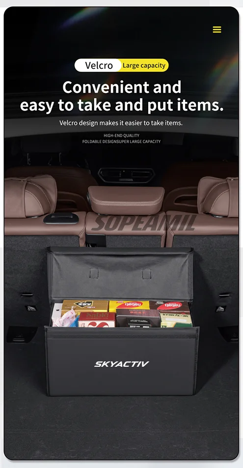 Caixa organizadora de porta-malas de carro, caixa traseira, armazenamento de arrumação, para mazda 3 6 skyactiv atenza cx30 cx60 cx70 cx3 cx5 cx9 mx5 bt50 bl