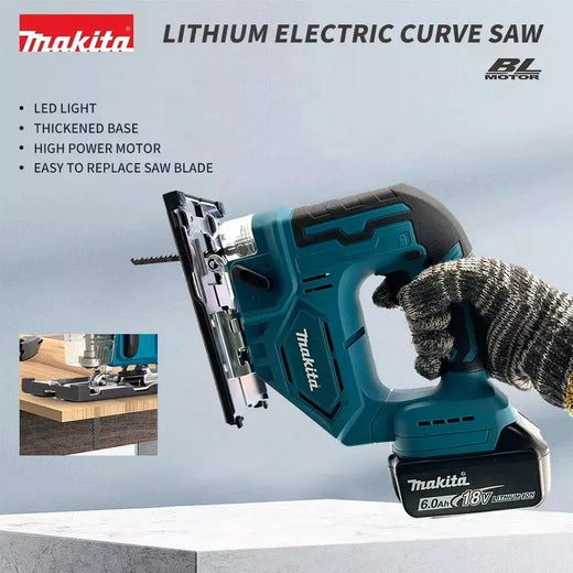 Makita DJV182Z 340W Serra de vaivém sem escova 18V sem bateria com lâmina de serra Alça de barril sem fio Ferramenta elétrica portátil para carpinteiro