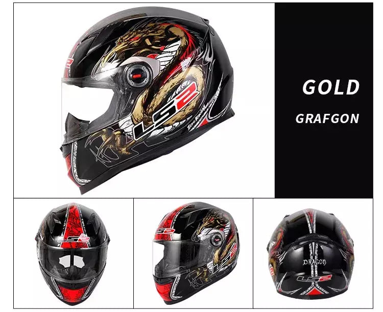 Ls2 rosto cheio capacete da motocicleta das mulheres dos homens capacete de motocross de alta resistência abs escudo 3c aprovado acessórios da motocicleta ff358