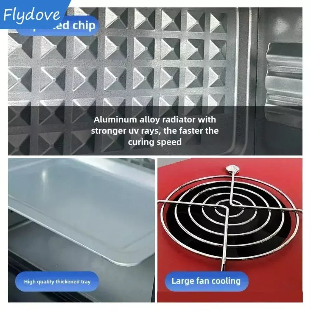 Caixa de cura uv forno de lâmpada ultravioleta 365nm 395nm 405nm led uv forno para resina uv tela flexível rápida manutenção do telefone móvel