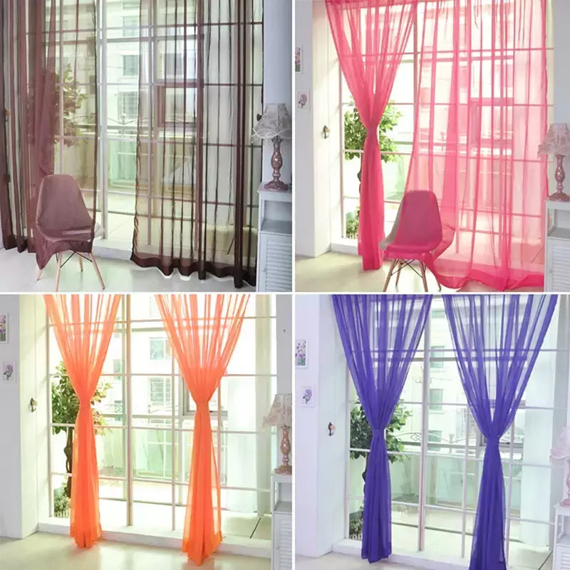 Romântico Quarto Gaze Cortina, Sala, Home Decor, Janela Sheer, Voile Cortinas, Janelas Tulle, Cortinas de porta