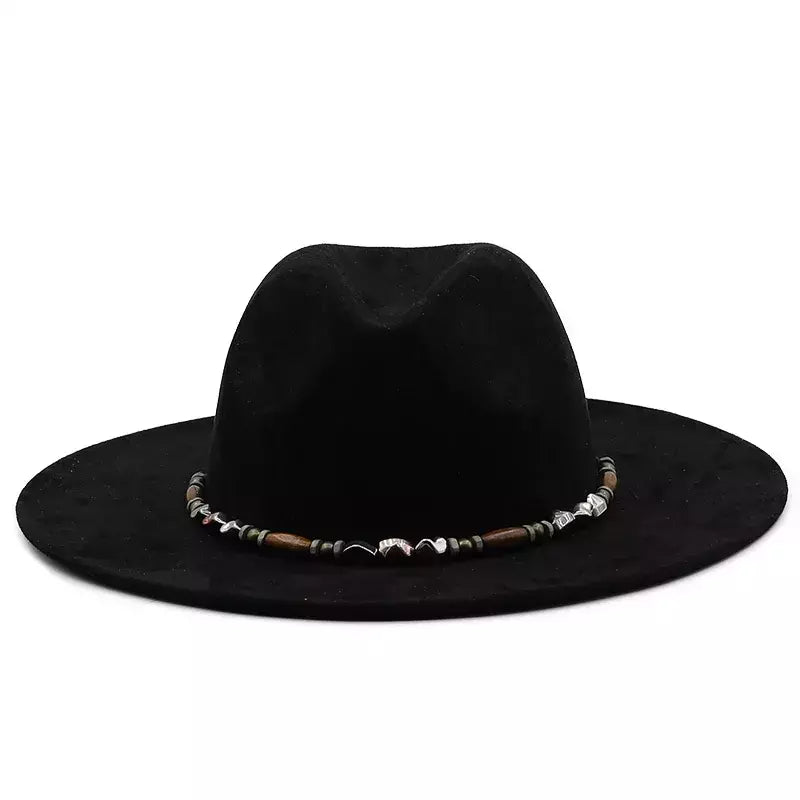 Chapéu Fedora Liso de Camurça para Homem e Mulher, Banda Fashion, Torta de Porco, Pai, Senhoras, Jogador Trilby Panamá, Tamanho 58cm