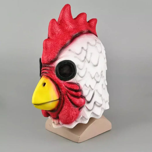 Máscara cosplay látex miami galo animais máscaras cabeça de frango para festa de halloween masquerade engraçado romance personalidade traje adulto