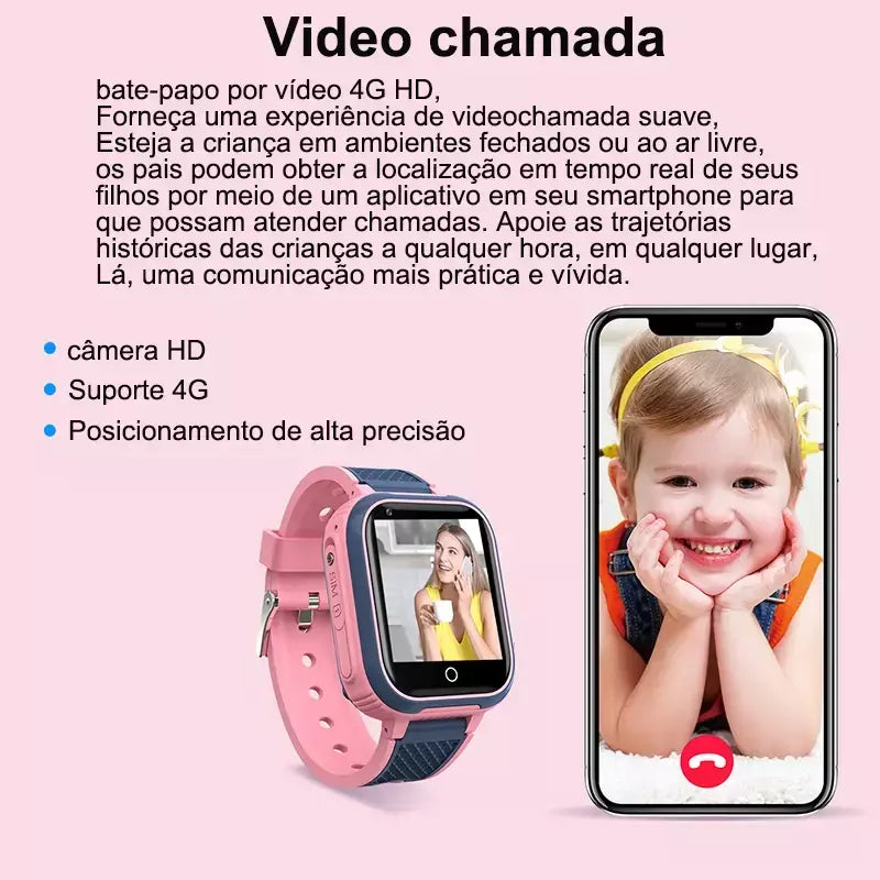 Lt21 4g relógio inteligente crianças gps wifi chamada de vídeo sos ip67 à prova dip67 água criança smartwatch câmera monitor rastreador localização telefone relógio