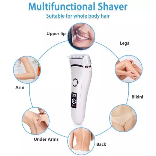 Depilador elétrico indolor para mulheres, USB recarregável, portátil, USB, depilação, máquinas de barbear femininas, aparador de pêlos feminino, barba