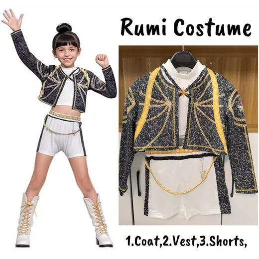 K-pop caçadores de demônios zoey rumi mira traje vestido ídolo virtual filme cosplay para meninas halloween carnaval traje