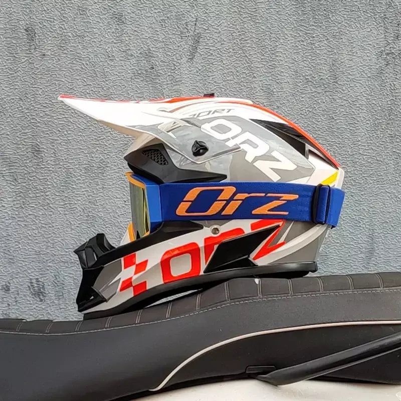 ORZ Capacete de corrida off road para motocicleta de alta qualidade ATV Forest DH Mountain Bike Capacete completo aprovado pela DOT